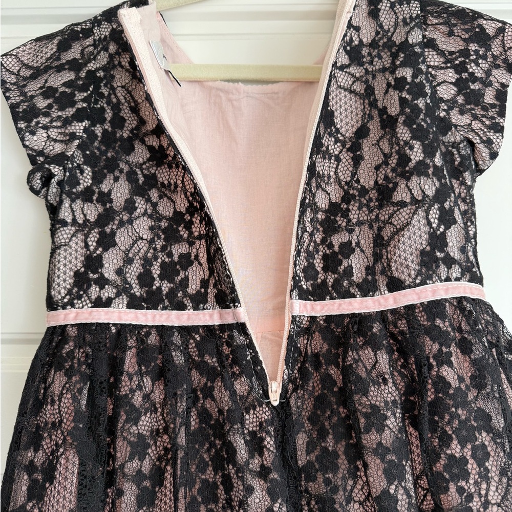 Popatu Black and Pink Lace Formal Dress - Picture 7 of 7